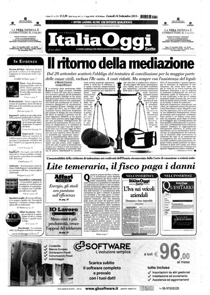 Italia oggi : quotidiano di economia finanza e politica